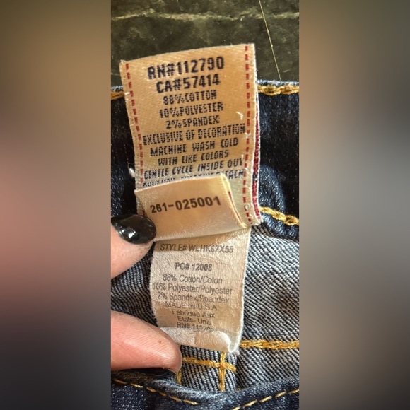 True Religion Bootcut Jeans W29 Dark Wash Flap Pockets Stretch Denim Made in USA - Picture 3 of 4